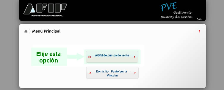 Sitio Web de AFIP
